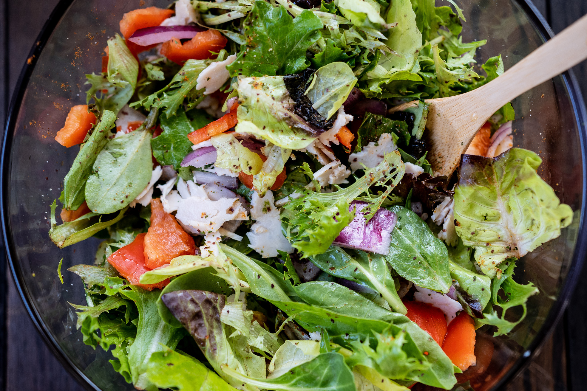 Close-Up Shot of a Salad 